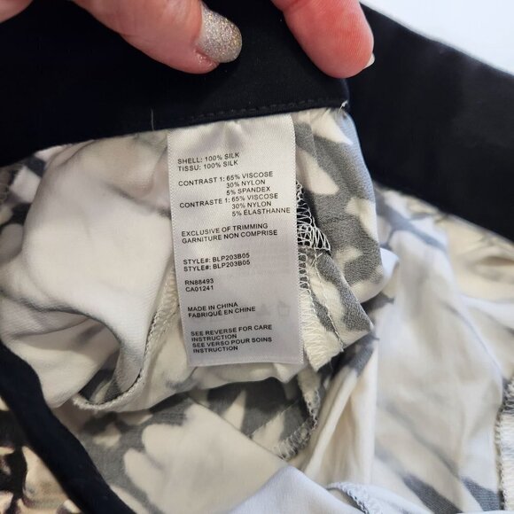 Blanc Noir Venice‎ Silk Shorts Womens M Tie Dye Lounging Lightweight Pull On - Picture 7 of 9